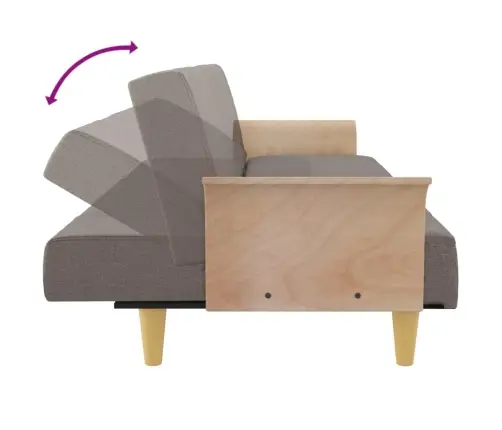 Diivanvoodi Käetugedega, Pruunikashall, Kangas