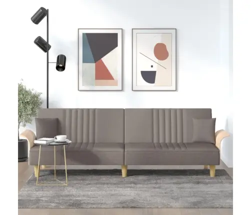 Diivanvoodi Käetugedega, Pruunikashall, Kangas