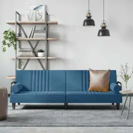 Dīvāngulta Ar Roku Balstiem, Zils Samts Vidaxl Dīvāngulta Ar Roku Balstiem, Zils Samts Vidaxl