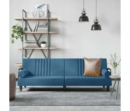 Dīvāngulta Ar Roku Balstiem, Zils Samts Vidaxl