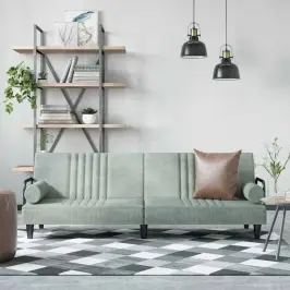 Dīvāngulta Ar Roku Balstiem, Gaiši Pelēks Samts Vidaxl Dīvāngulta Ar Roku Balstiem, Gaiši Pelēks Samts Vidaxl