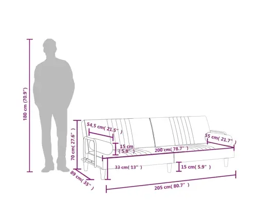 Sofa-Lova Su Porankiais, Tamsiai Pilkos Spalvos, Aksomas
