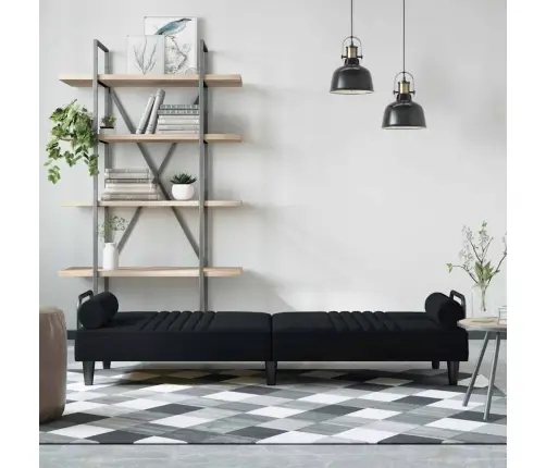 Diivanvoodi Käetugedega, Must, Samet