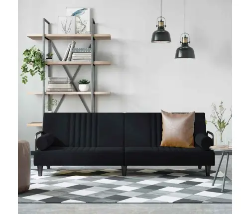 Diivanvoodi Käetugedega, Must, Samet