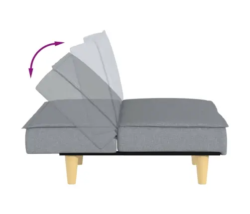 Dīvāngulta, Gaiši Pelēks Audums Vidaxl