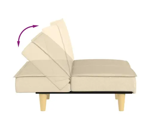 Dīvāngulta, Krēmkrāsas Audums Vidaxl