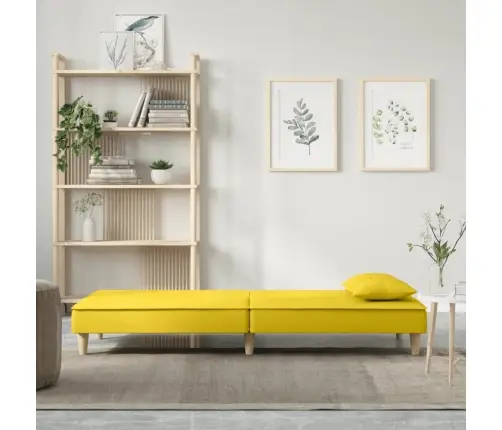 Dīvāngulta, Gaiši Dzeltens Audums Vidaxl