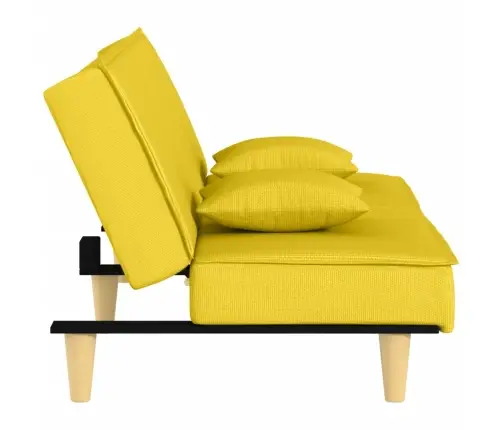 Dīvāngulta, Gaiši Dzeltens Audums Vidaxl