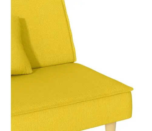 Dīvāngulta, Gaiši Dzeltens Audums Vidaxl