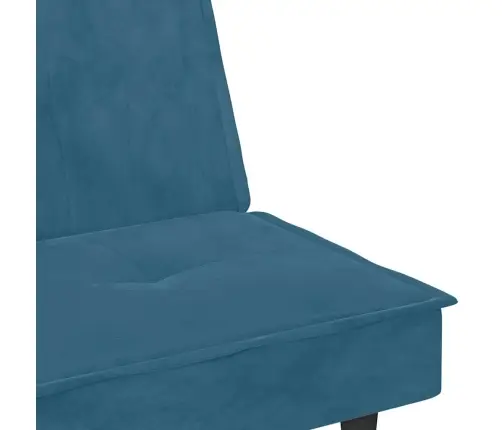 Dīvāngulta Ar Glāžu Turētājiem, Zils Samts Vidaxl