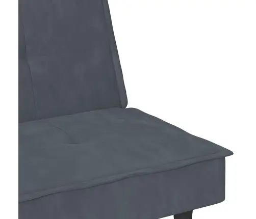 Dīvāngulta Ar Glāžu Turētājiem, Tumši Pelēks Samts Vidaxl