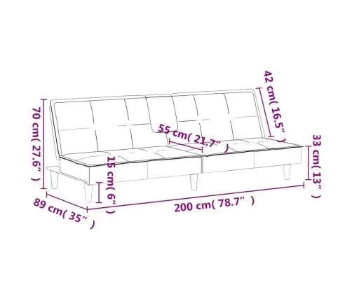 Dīvāngulta Ar Glāžu Turētājiem, Rozā Samts Vidaxl