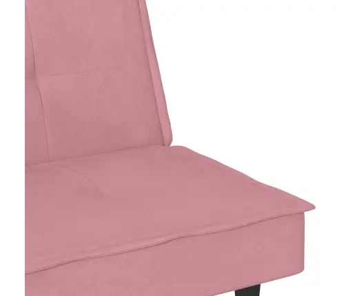 Dīvāngulta Ar Glāžu Turētājiem, Rozā Samts Vidaxl