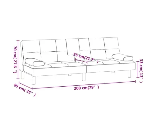 Dīvāngulta Ar Glāžu Turētājiem, Mākslīgā Āda, Krēmkrāsa Vidaxl
