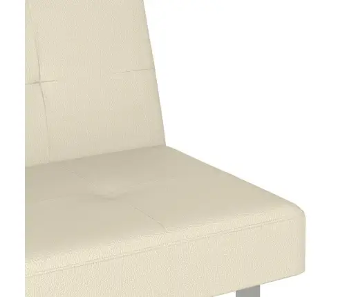 Dīvāngulta Ar Glāžu Turētājiem, Mākslīgā Āda, Krēmkrāsa Vidaxl