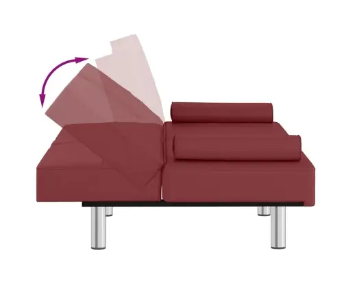 Diivanvoodi Topsihoidjatega, Veinipunane, Kunstnahk