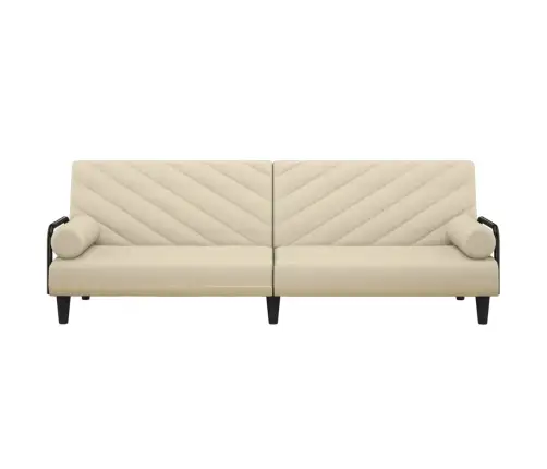 Dīvāngulta Ar Roku Balstiem, Krēmkrāsas Audums Vidaxl