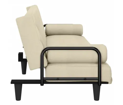 Dīvāngulta Ar Roku Balstiem, Krēmkrāsas Audums Vidaxl