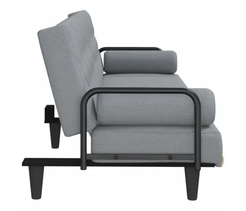 Sofa-Lova Su Porankiais, Šviesiai Pilkos Spalvos, Audinys