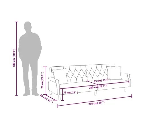 Dīvāngulta Ar Roku Balstiem, Gaiši Pelēks Samts Vidaxl Dīvāngulta Ar Roku Balstiem, Gaiši Pelēks Samts Vidaxl