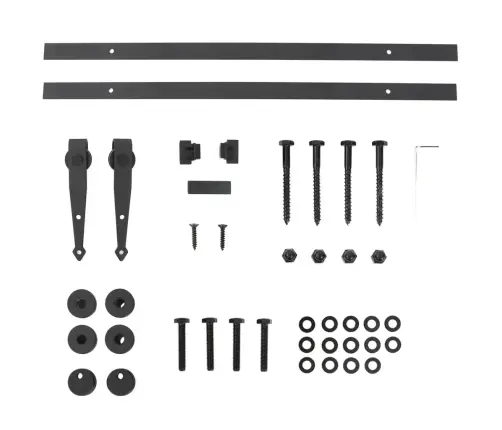 Stumdomų Spintelės Durelių Rinkinys, Juodas, 122cm Plienas