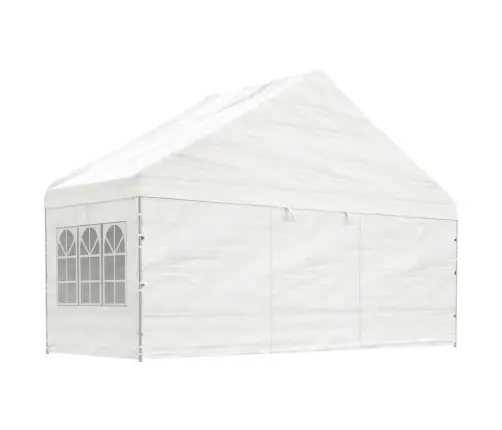 Nojume Ar Jumtu, Balta, 5,88X2,23X3,75 M , Polietilēns Vidaxl