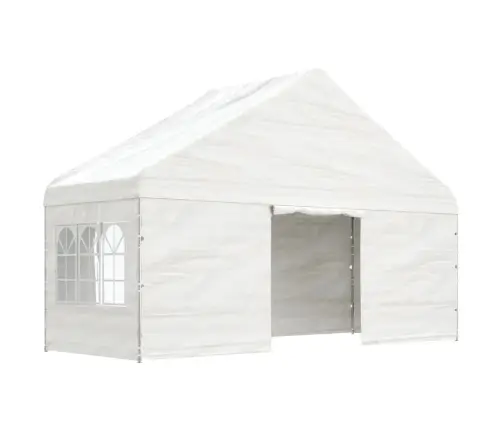 Nojume Ar Jumtu, Balta, 5,88X2,23X3,75 M , Polietilēns Vidaxl