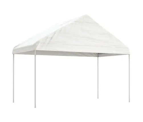 Katusega Varjualune, Valge, 4,08 X 2,23 X 3,22 M, Polüetüleen