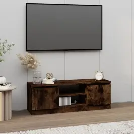 Tv Spintelė Su Durelėmis, Dūminio Ąžuolo, 102X30X36Cm