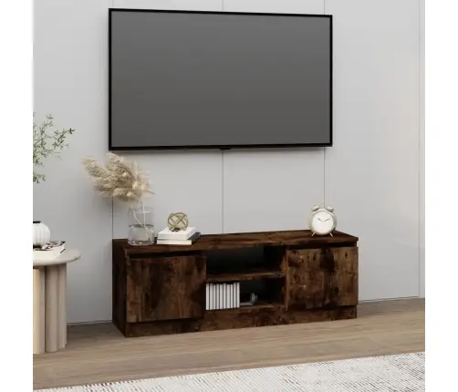 Tv Spintelė Su Durelėmis, Dūminio Ąžuolo, 102X30X36Cm