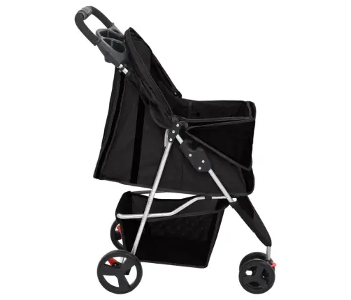 Sulankstomas Vežimėlis Šunims, Juodas, 80X46X98cm Audinys