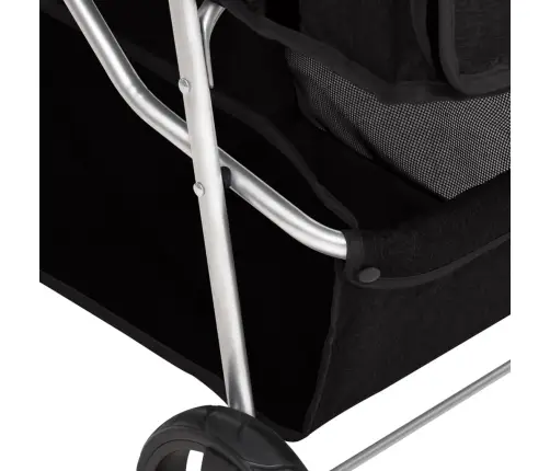 Sulankstomas Vežimėlis Šunims, Juodas, 80X46X98cm Audinys