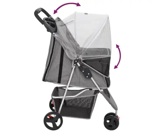 Kokkupandav Koerakäru, Hall, 80 X 46 X 98 cm Oxford Kangas