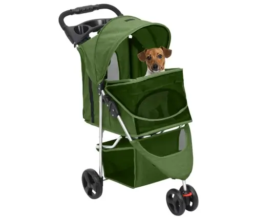 Kokkupandav Koerakäru, Roheline, 80 X 46 X 98 cm Oxford Kangas