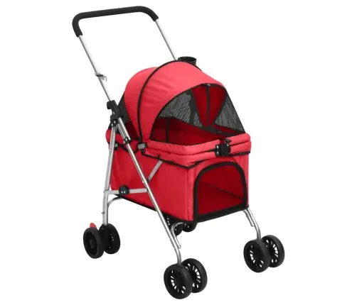 Saliekami Suņu Ratiņi, 76X50X100 Cm, Oksfordas Audums, Sarkani Vidaxl