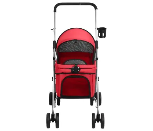 Saliekami Suņu Ratiņi, 76X50X100 Cm, Oksfordas Audums, Sarkani Vidaxl