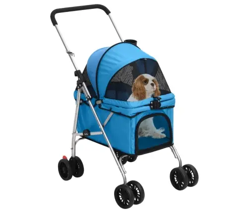 Sulankstomas Vežimėlis Šunims, Mėlynas, 76X50X100cm Audinys