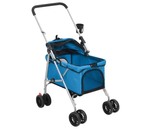 Sulankstomas Vežimėlis Šunims, Mėlynas, 76X50X100cm Audinys