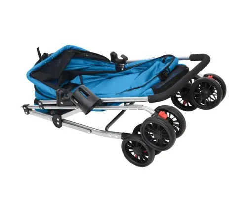 Sulankstomas Vežimėlis Šunims, Mėlynas, 76X50X100cm Audinys