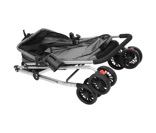 Saliekami Suņu Ratiņi, 76X50X100 Cm, Oksfordas Audums, Pelēki Vidaxl