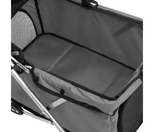 Saliekami Suņu Ratiņi, 76X50X100 Cm, Oksfordas Audums, Pelēki Vidaxl