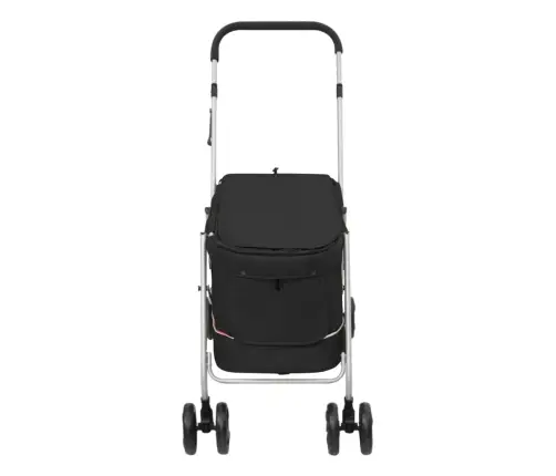 Sulankstomas Vežimėlis Šunims, Juodas, 100X49X96cm Audinys