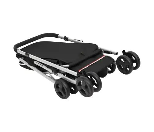 Sulankstomas Vežimėlis Šunims, Juodas, 100X49X96cm Audinys