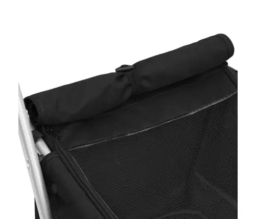 Sulankstomas Vežimėlis Šunims, Juodas, 100X49X96cm Audinys