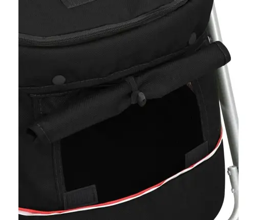 Sulankstomas Vežimėlis Šunims, Juodas, 100X49X96cm Audinys