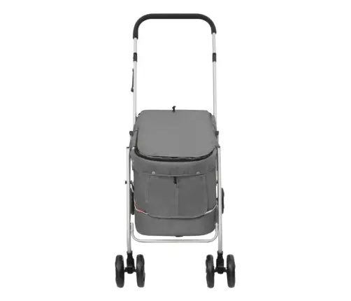 Sulankstomas Vežimėlis Šunims, Pilkas, 100X49X96cm Audinys