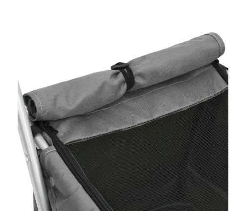 Sulankstomas Vežimėlis Šunims, Pilkas, 100X49X96cm Audinys