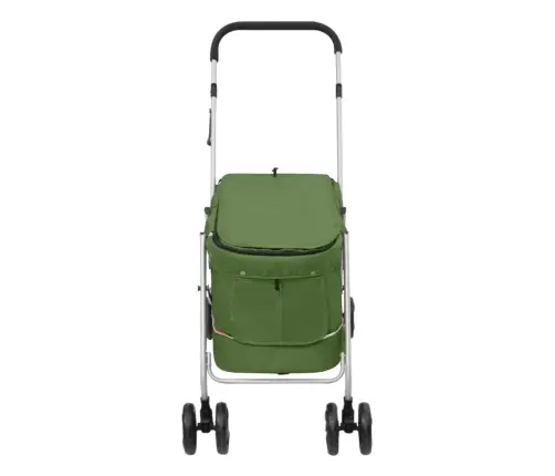 Saliekami Suņu Ratiņi, Zaļi, 100X49X96 Cm, Lina Audums Vidaxl