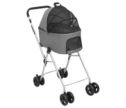 Vežimėlis Šunims, 2 Aukštų, Pilkas, 83X48X97cm Audinys