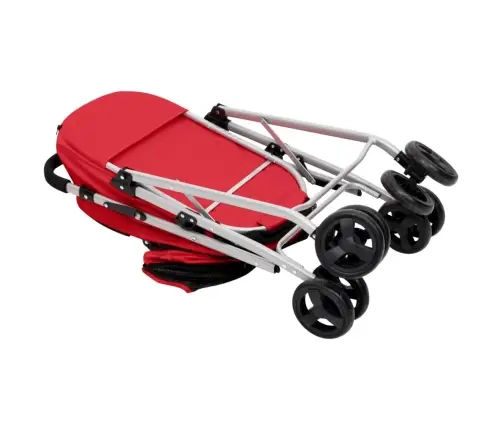 2-Korruseline Kokkupandav Koerakäru, Punane, Oxford Kangas